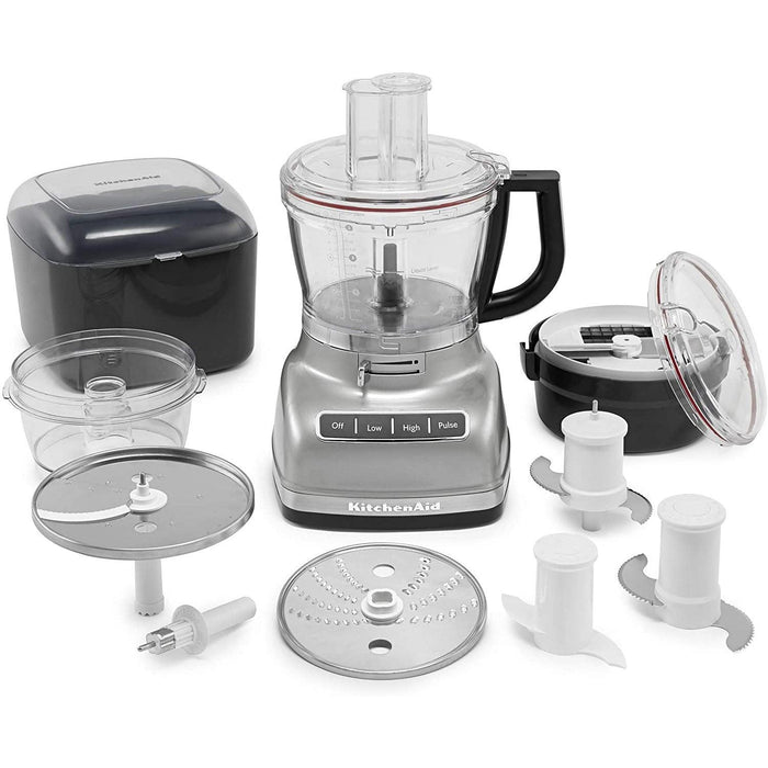KitchenAid 14 Cup Food Processor W/Commercial-Style Dicing Kit Contour Silver- KFP1466CU - Nella Online