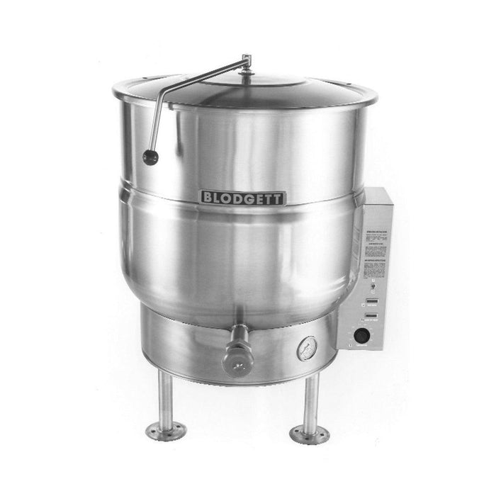 Crown KLS-30E 30-Gallon Stationary Tri-Leg Steam Jacketed Electric Kettle - 208V, 3 Phase