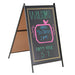 24" x 36" A-Frame RMBA-2436-B Sidewalk Sign Board Kit - Black - Nella Online
