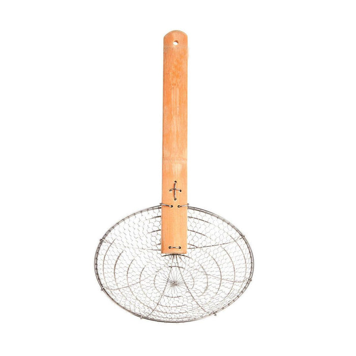 EMF 5730-12 12" Stainless Steel Skimmer with Bamboo Handle - Nella Online