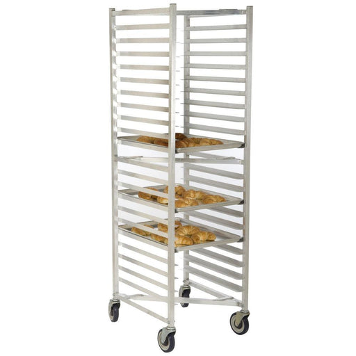 Focus Foodservice Welded Aluminum Sheet Pan Rack / Bun Tray Rack with Z-Frame - 20 Pan Capacity - FAZNBR20 - Nella Online