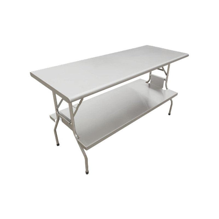 NELLA FOLDING TABLE 30" x 72" - STAINLESS STEEL - 41237