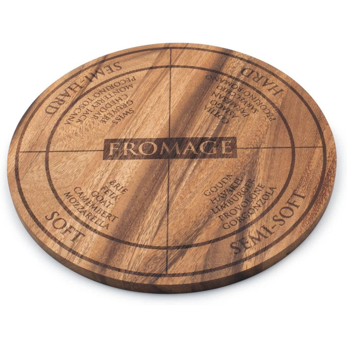 Ironwood Gourmet 28445E332 9" Acacia Wood Circle Serving Board