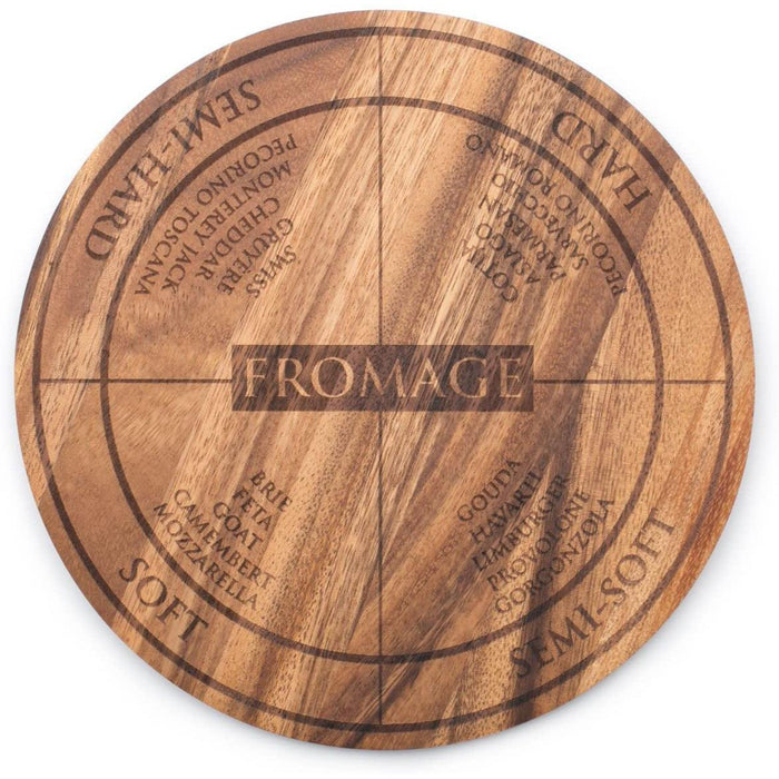 Ironwood Gourmet 28445E332 9" Acacia Wood Circle Serving Board