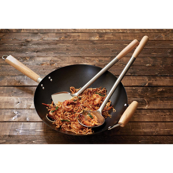 Fox Run 48763 17" Authentic Hand-Made Chuan and Hoak Wok Set