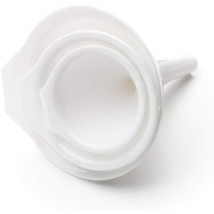Fox Run 5299 3-Piece Plastic Funnel Set - White
