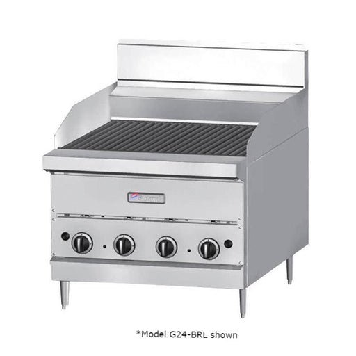 Garland G18-BRL 18" Countertop Ceramic Briquette Gas Charbroiler - 45,000 BTU - Nella Online