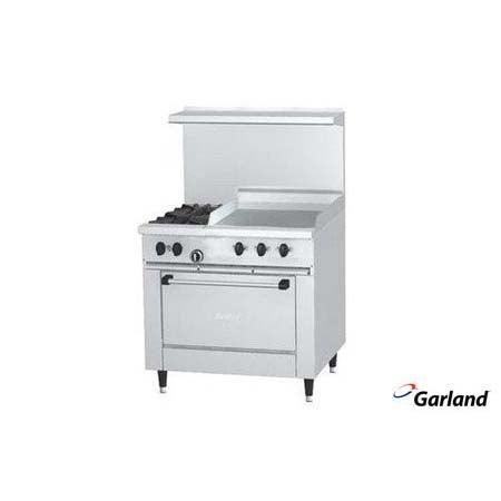 Garland G24-2G12L 24" NG 2-Burners Gas Range w/ 12" Griddle and with Space Saver Oven - 116,000 Btu - Nella Online