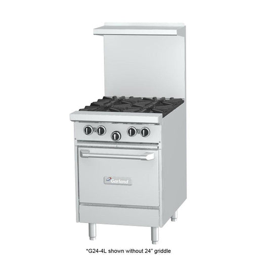 Garland G24-G24S 24" Natural Gas Range with 24" Griddle and Storage Base - 36,000 BTU - Nella Online