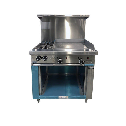 Garland G36-2G24S 36” Natural Gas Range with 24” Griddle, 2 Burners and Storage Base - 102,000 BTU - Nella Online