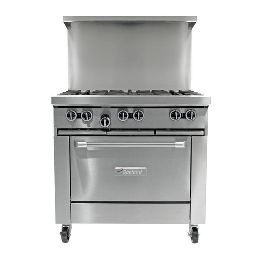 Garland G36-4G12R 36” Natural Gas Range with 12” Griddle, 4 Burners and Standard Oven - 188,000 BTU - Nella Online