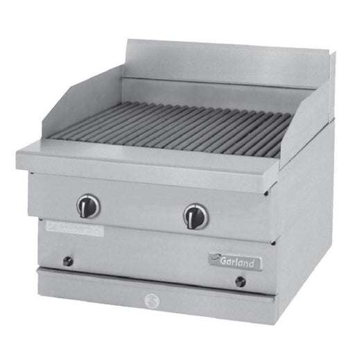 Garland GF24-BRL 24" Countertop Ceramic Briquette Gas Charbroiler with Flame Failure Protection - 60,000 BTU - Nella Online