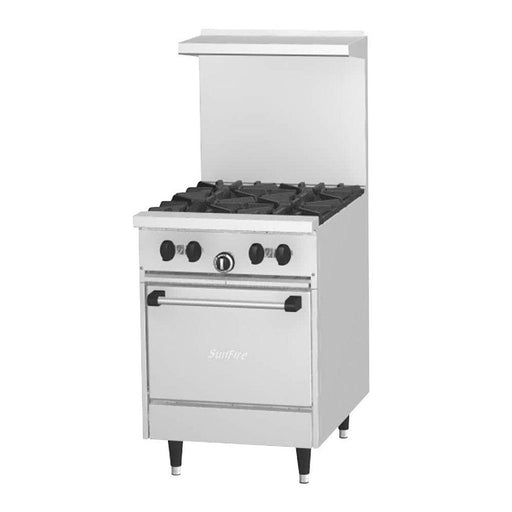 Garland Sunfire Series X24-4S Natural Gas 24" 4-Burner Restaurant Range With Storage Base - 120,000 Btu - Nella Online