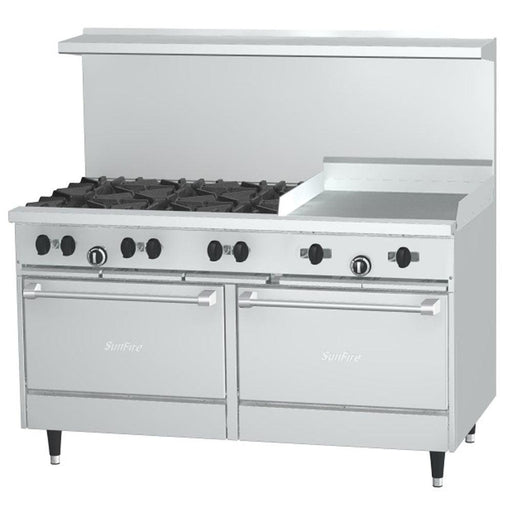 Garland X60-6G24RR 60" Gas Range with 24" Griddle & 6 Burner - 249,000 BTU - Nella Online