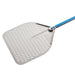 GI-Metal Azzurra 38" Anodized Aluminum Square Perforated Pizza Peel with 23 1/2" Handle - A-30RF/60 - Nella Online