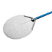 GI Metal A-32F/120 Azzurra 13” Aluminum Round Perforated Pizza Peel with 47” Handle - Nella Online