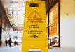Globe GCP7112 25" x 12" Foldable Bilingual Wet Floor Safety Sign - English/French - Nella Online