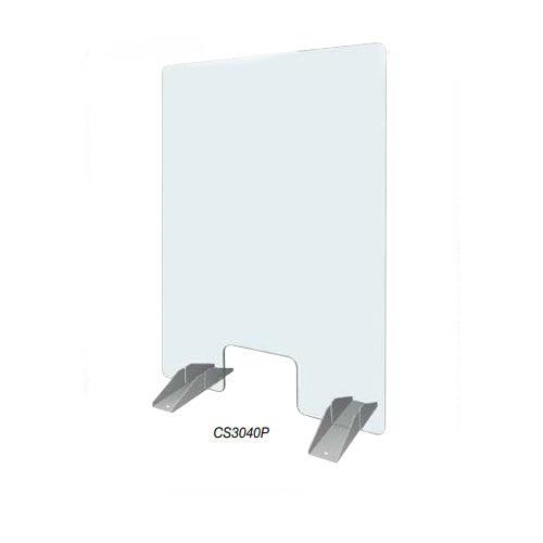 Hatco CS3040P 30" x 40" Portable Self-Standing Sneeze Guard with Stainless Steel Feet - Nella Online