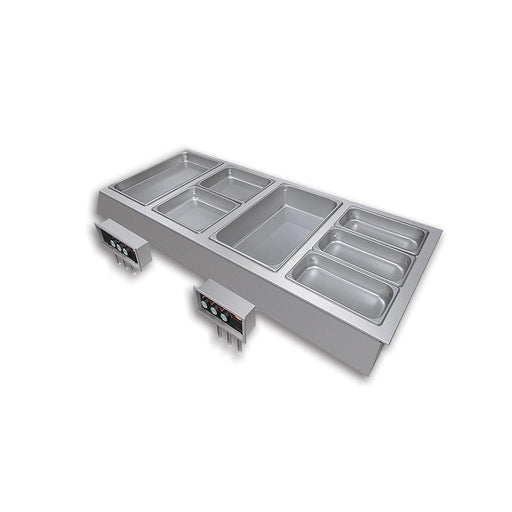 Hatco HWBI-4D 4-Pan Drop-In Modular Heated Food Well with Drain - 208V, 3 Phases - Nella Online