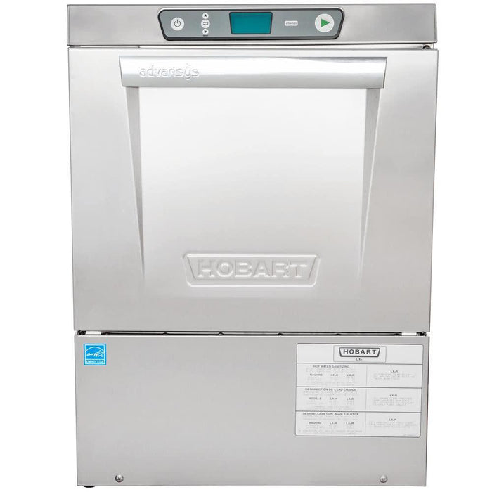 Hobart LXeR-30 Advansys Hot Water Sanitizing Undercounter Dishwasher with 30 amp Breaker - 120/208V - Nella Online