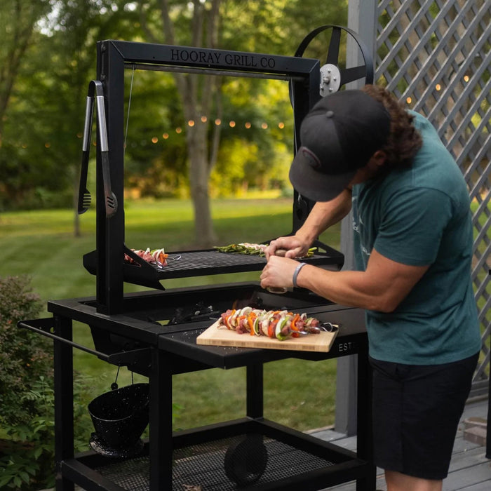 Hooray Grill Company 30" Open Fire Grill with Rotisserie