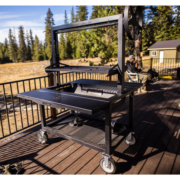 Hooray Grill Company 30" Open Fire Grill with Rotisserie