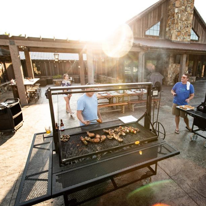 Hooray Grill Company 360 Ranch 36" Open Fire Grill with Rotisserie