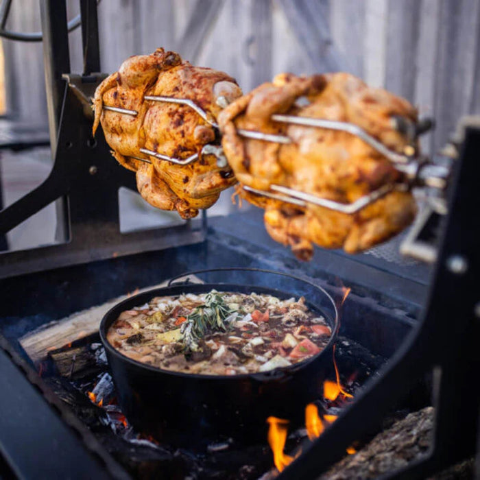 Hooray Grill Company 40" Open Fire Grill with Rotisserie