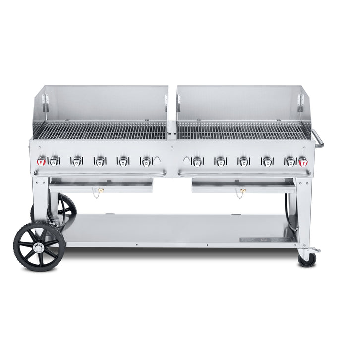 Crown Verity CV-MCB-72WGP-LP 72" Mobile BBQ Grill with Wind Guard Package - Liquid Propane