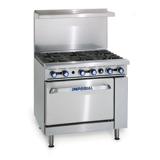 Imperial IR-6 36" 6-Burner Commercial Range With Standard Oven - 227,000 BTU - Nella Online