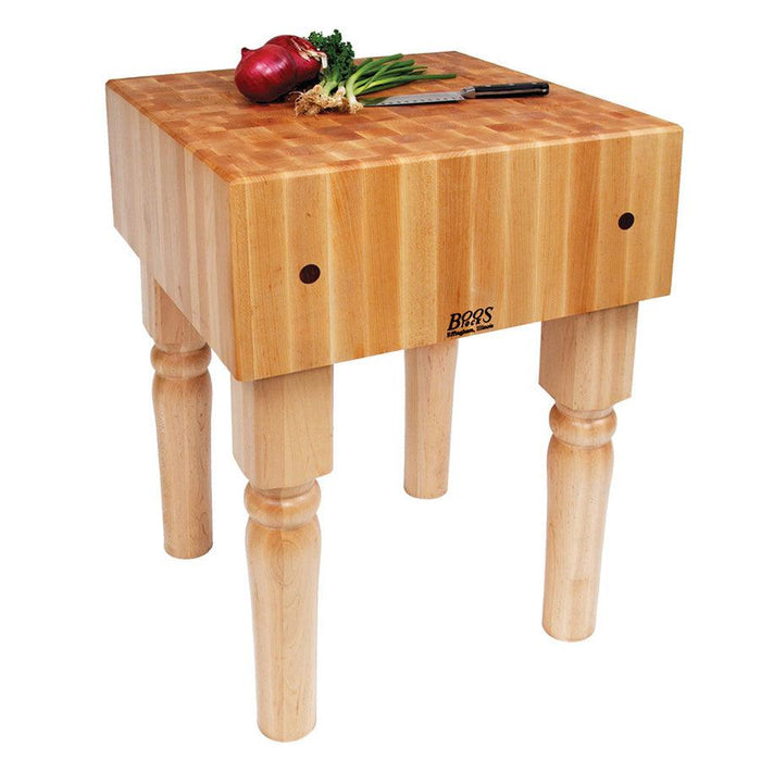 John Boos 30" x 24" Maple Top Butcher Block Work Table - AB06 - Nella Online
