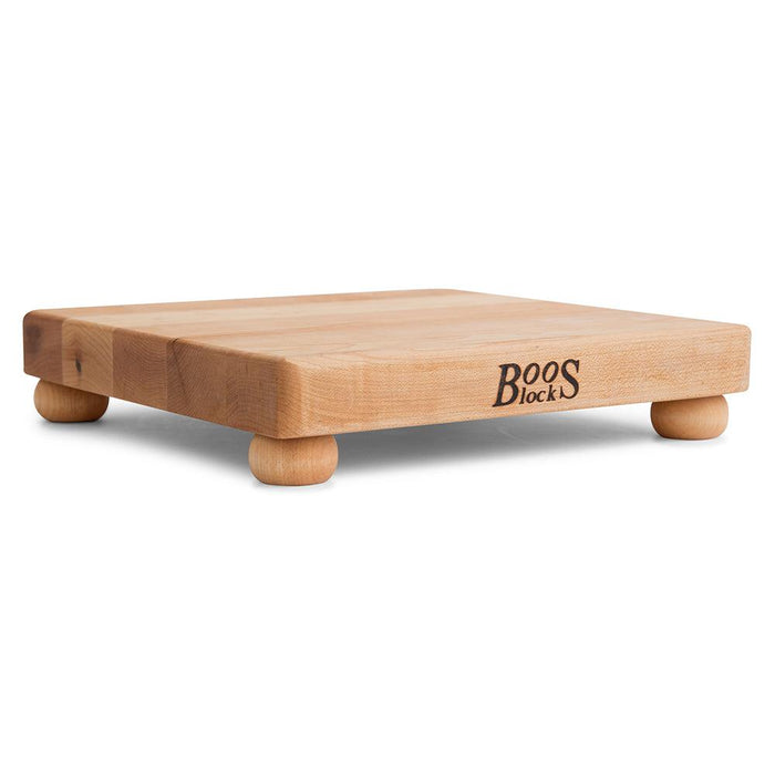 John Boos B12S 12" x 12" Square Cutting Board with Wooden Feet - Nella Online