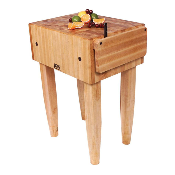 John Boos 24" x 18" Maple Wood Butcher's Block with Knife Holder - PCA2 - Nella Online