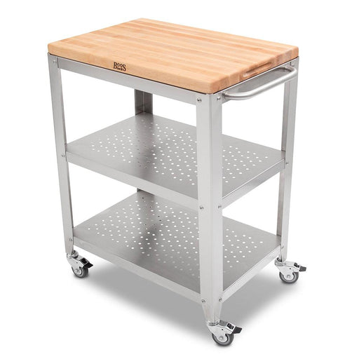 John Boos CU-CULART30 30" x 20" Cucina Culinarte' Cart with Removable Top & Stainless Steel Shelf - Nella Online