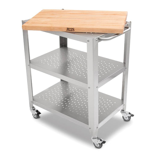 John Boos CU-CULART30 30" x 20" Cucina Culinarte' Cart with Removable Top & Stainless Steel Shelf - Nella Online