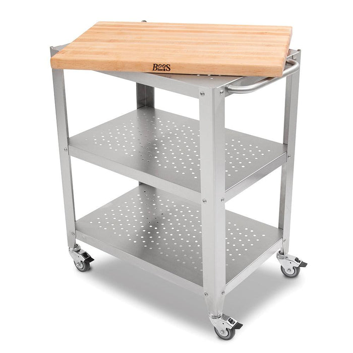 John Boos CU-CULART30 30" x 20" Cucina Culinarte' Cart with Removable Top & Stainless Steel Shelf - Nella Online