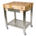 John Boos CUCT14 24" x 24" 4" Thick Rock Maple Top Cucina Technica Cart - Nella Online