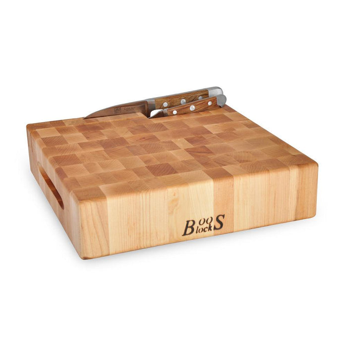 John Boos CCB121203-H Maple Cheese Board with Slotted Knife Holder