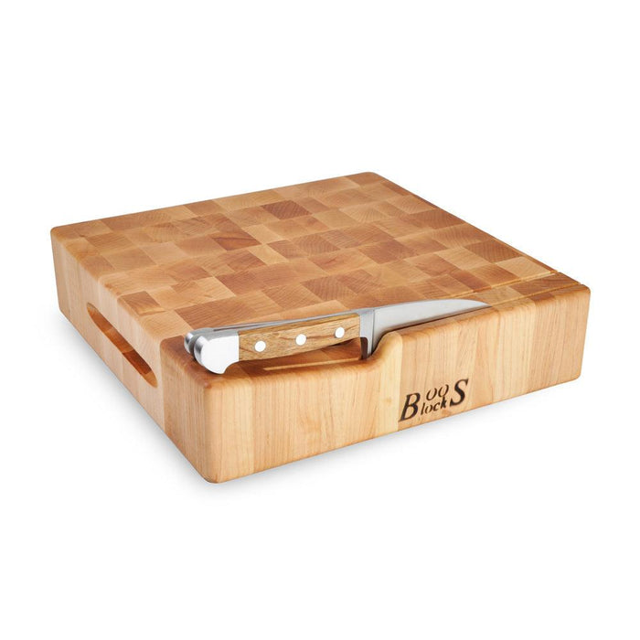 John Boos CCB121203-H Maple Cheese Board with Slotted Knife Holder