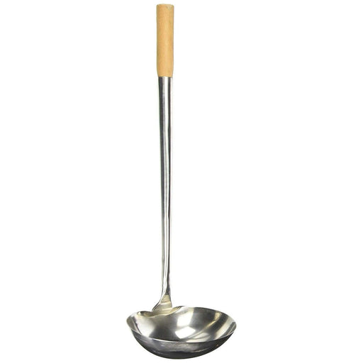 Johnson-Rose 5006 5 Oz. Stainless Steel Chinese Ladle with Round Wooden Handle - Nella Online