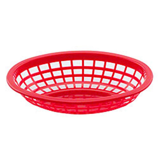Johnson-Rose 80712 7.75" x 5.5" Oval Plastic Basket - Red - Nella Online