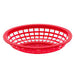 Johnson-Rose 80712 7.75" x 5.5" Oval Plastic Basket - Red - Nella Online