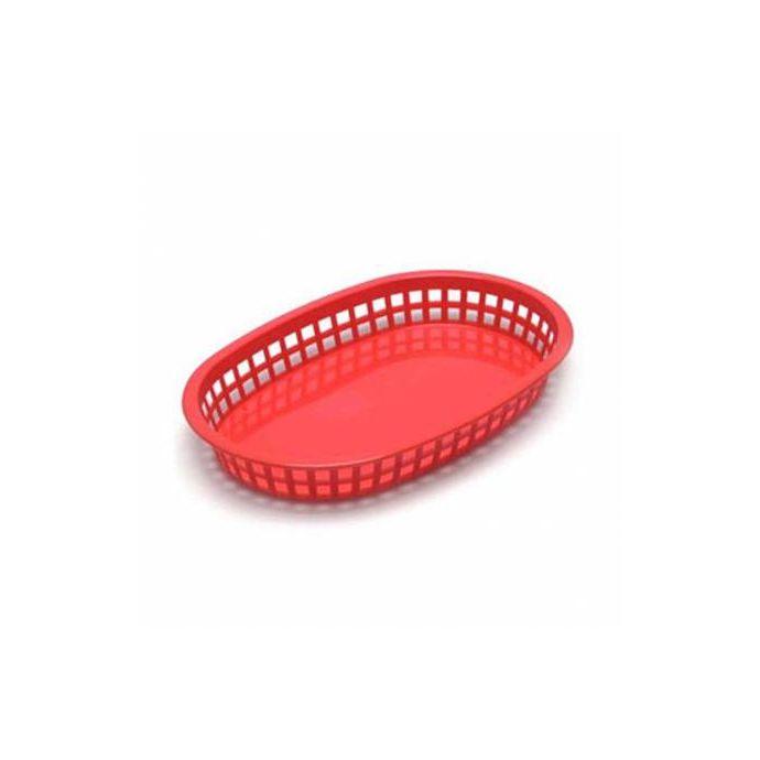 Johnson-Rose 80762 8" x 3" Oval Plastic Basket - Red - Nella Online