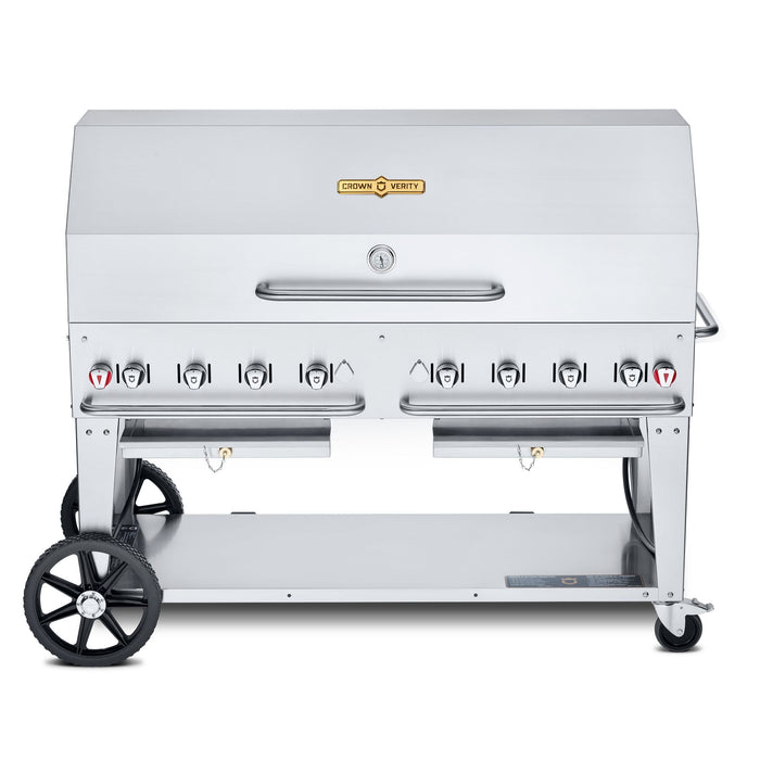 Crown Verity CV-MCB-60-1RDP-LP 60" Mobile BBQ Grill with Roll Dome Package - Liquid Propane