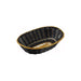 Magnum MAG4188 9" x 6.25" Black/Gold Oval Bread Basket - Nella Online
