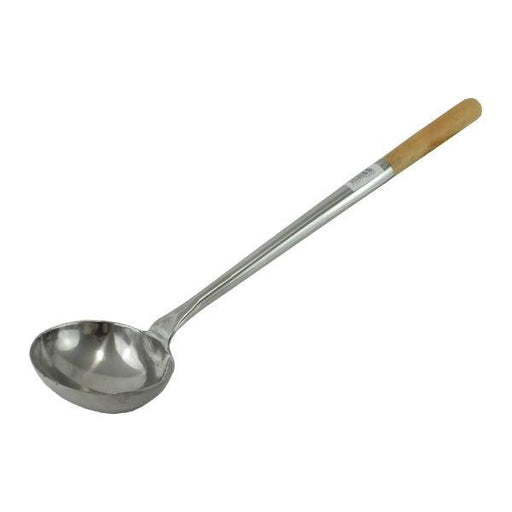 Magnum 5008 10 Oz. Stainless Steel Chinese Ladle with Round Wooden Handle - Nella Online