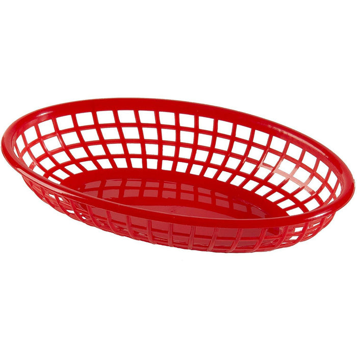Magnum BB96R 9" Oval Plastic Basket - Red - Nella Online