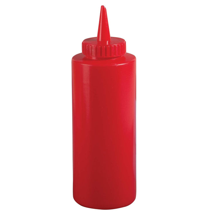 Magnum SBR-12 12 Oz. Red Squeeze Bottle - 6/Pack - Nella Online