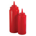 Magnum SBR-24W 24 Oz. Wide Mouth Red Squeeze Bottle - Nella Online