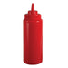 Magnum SBR-24W 24 Oz. Wide Mouth Red Squeeze Bottle - Nella Online